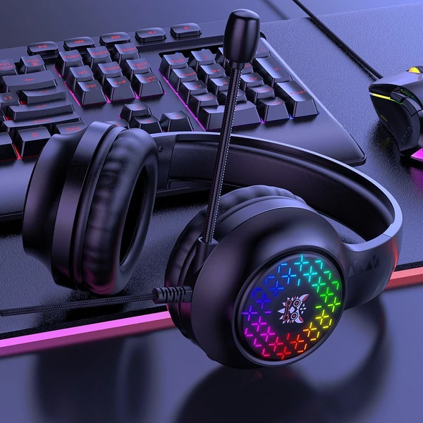 X7 Pro Gaming Headset, kiváló minőségű hangzás zajszűrővel, mikrofonnal és LED világítással