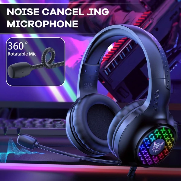 X7 Pro Gaming Headset, kiváló minőségű hangzás zajszűrővel, mikrofonnal és LED világítással