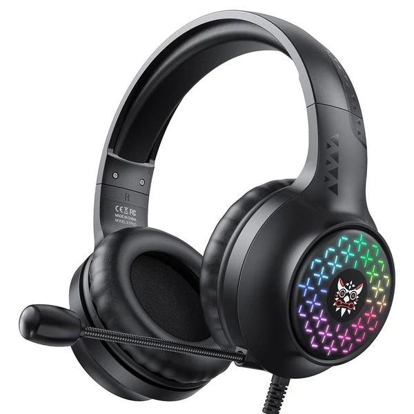 X7 Pro Gaming Headset, kiváló minőségű hangzás zajszűrővel, mikrofonnal és LED világítással