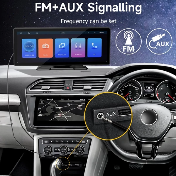 9 hüvelykes, nagy tisztaságú IPS képernyő, térképnavigáció, tolatókamera, vezeték nélküli Carplay érintőképernyővel, BT 5.0