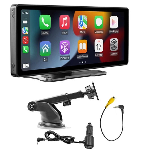 9 hüvelykes, nagy tisztaságú IPS képernyő, térképnavigáció, tolatókamera, vezeték nélküli Carplay érintőképernyővel, BT 5.0