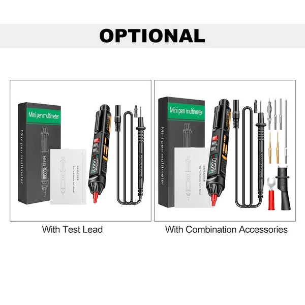 ANENG A3009 mini toll multiméter, 6000 számláló voltmérő - kombinált kiegészítőkkel