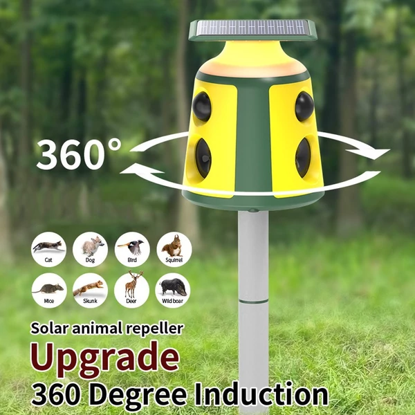 Napenergia állatriasztó készülék PIR érzékelővel 360°-os ijesztőgép, egérkihúzó