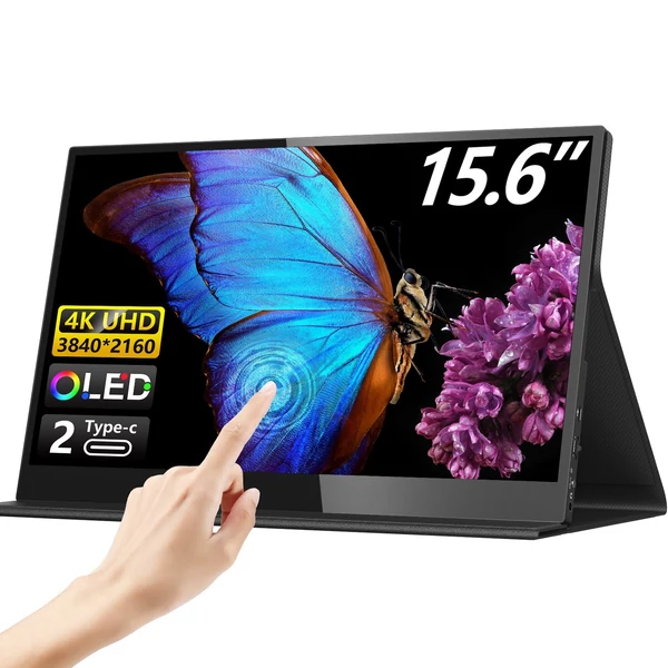 15,6 hüvelykes hordozható monitor UHD 4K OLED külső kijelzővel bővített monitor - érintőképernyő