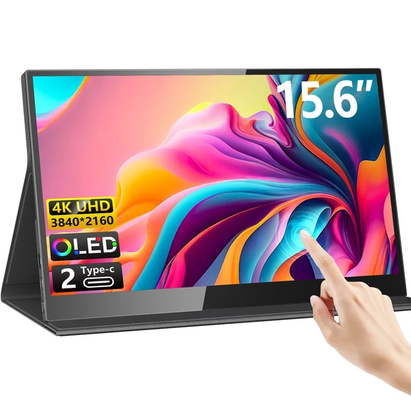 15,6 hüvelykes hordozható monitor UHD 4K OLED külső kijelzővel bővített monitor - érintőképernyő