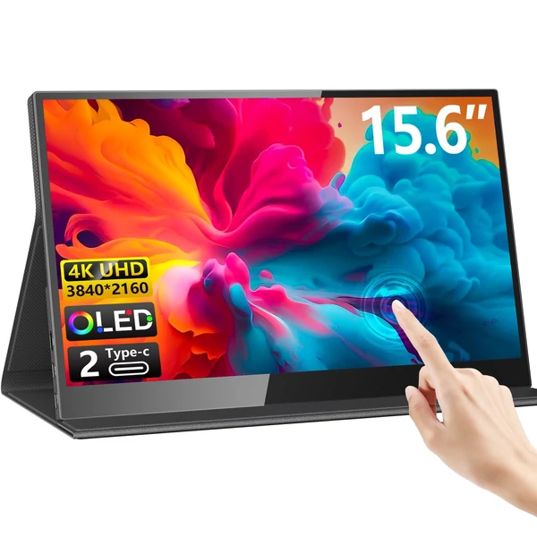 15,6 hüvelykes hordozható monitor UHD 4K OLED külső kijelzővel bővített monitor - érintőképernyő