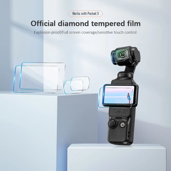 STARTRC képernyővédő fólia fényképezőgéphez, kompatibilis a DJI Osmo Pocket 3-mal - 4 db