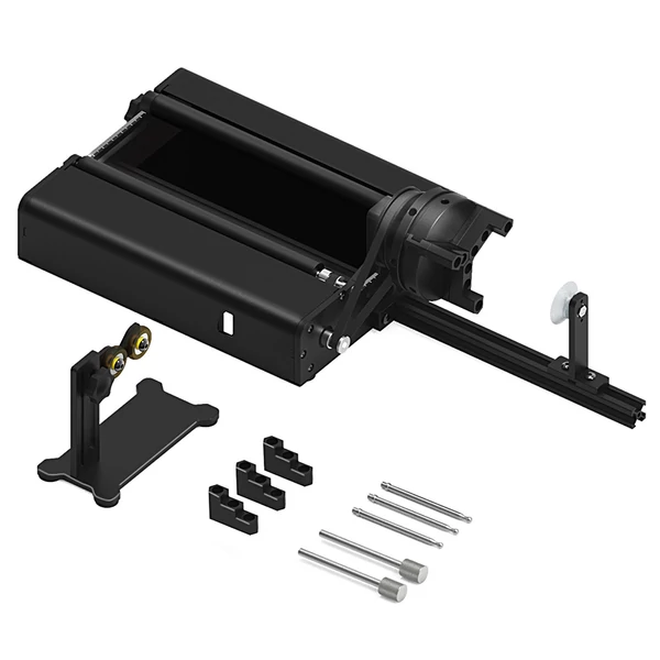 Swiitol C18 Pro 18 W lézergravírozó 400x400 mm-es méhsejt munkaasztallal és 4 az 1-ben Y-tengelyes forgóhengerrel, valamint 8 db magasított lábpárnával és légsegéd készlettel