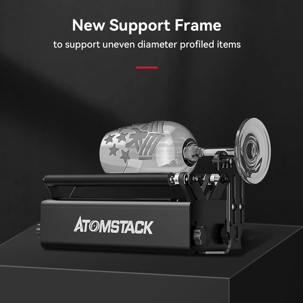 Swiitol C18 Pro 18W lézergravírozó 400x400mm-es méhsejt munkaasztallal és ATOMSTACK R3 Pro görgővel és levegősegéd készlettel