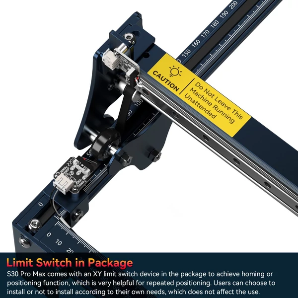 SCULPFUN S30 Pro Max 20 W-os lézergravírozó automatikus levegő-rásegítő rendszerrel, CAM500 kamerával és forgóhengerrel, valamint 400x400 mm-es méhsejt munkaasztallal