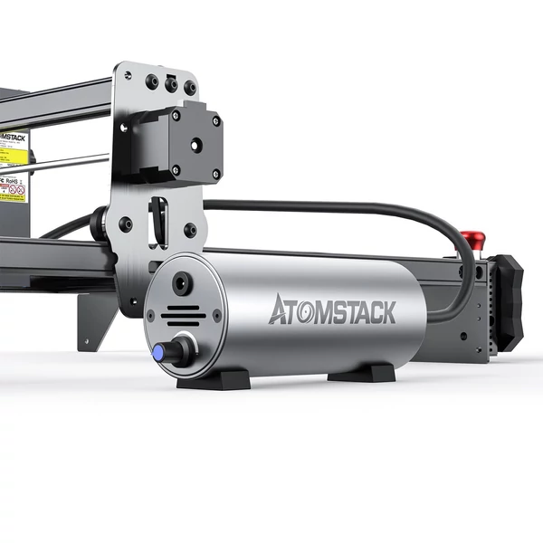 Swiitol E24 Pro 24 W integrált szerkezetű lézergravírozó 400x400 mm-es méhsejt munkaasztallal és 4 az 1-ben Y-tengelyes forgóhengerrel, valamint 8 db magasított lábpárnával és levegősegéd készlettel