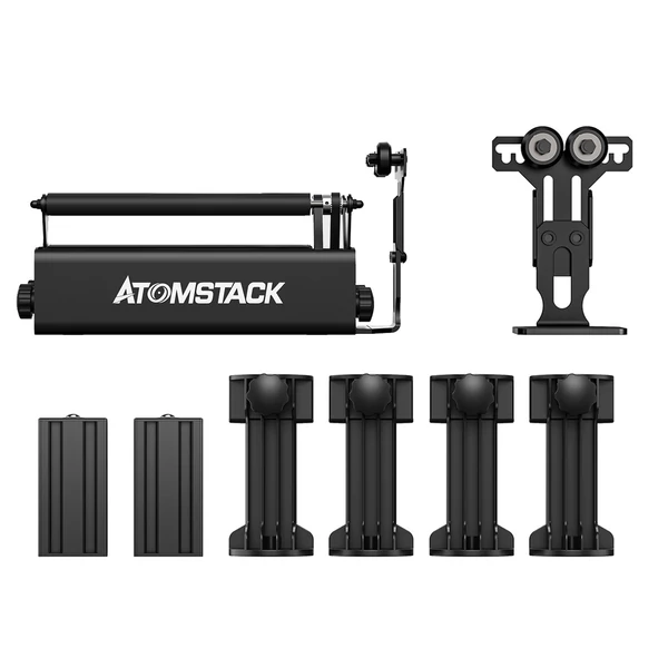 Swiitol E24 Pro 24W integrált szerkezetű lézergravírozó 400x400 mm-es méhsejt munkaasztallal és R3 Pro hengerrel és CR1 vezérlőterminállal és levegősegéd készlettel