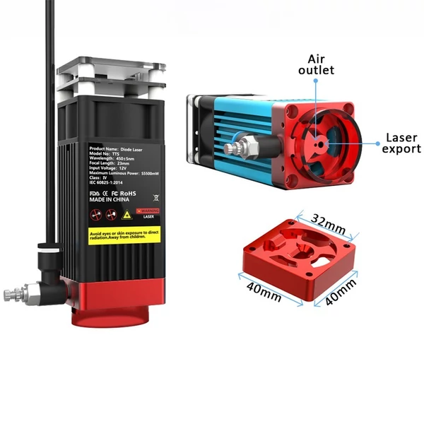 Swiitol E18 Pro 18W integrált szerkezetű lézergravírozó 400x400 mm-es méhsejt munkaasztallal és légsegédszivattyúval, 4 az 1-ben Y-tengelyes forgóhengerrel és 8 db magasított talpbetéttel