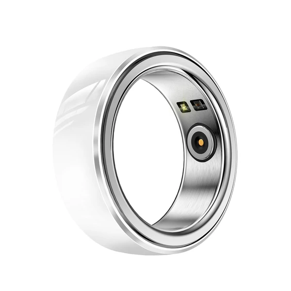 Rogbid R8 Smart Fitness nyomkövető gyűrű, Többféle sportmód Android, iOS rendszerrel - Fehér, 16mm