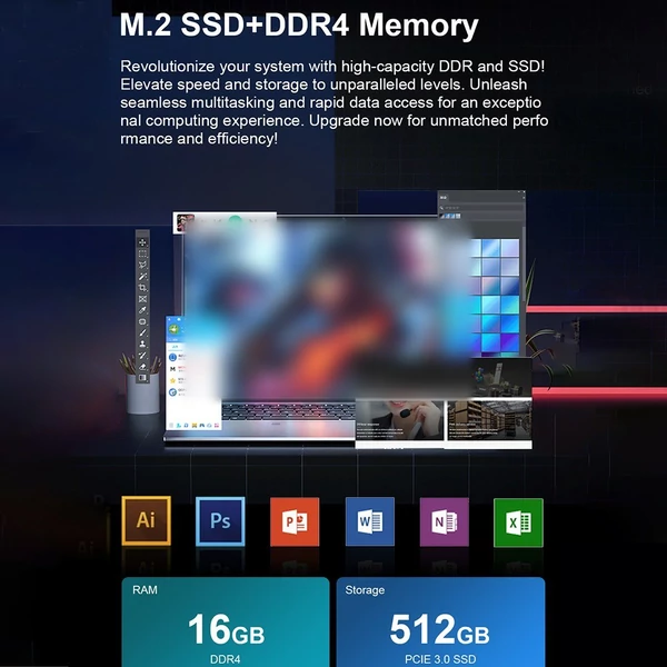 Ninkear N15 Air laptop 15,6 hüvelykes FHD IPS 1920*1080 kijelző, 16 GB DDR4, 512 GB SSD, Windows 11