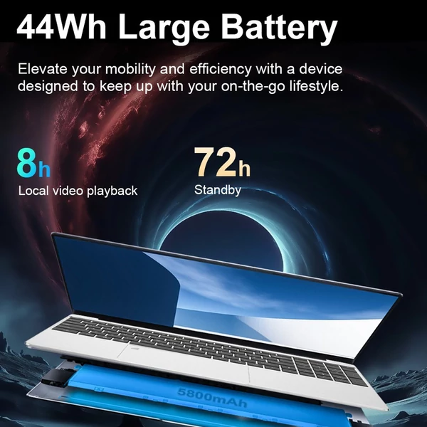 Ninkear N15 Air laptop 15,6 hüvelykes FHD IPS 1920*1080 kijelző, 16 GB DDR4, 512 GB SSD, Windows 11