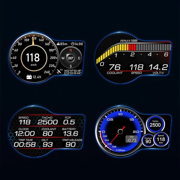 Autó Headup Display digitális GPS sebességmérő