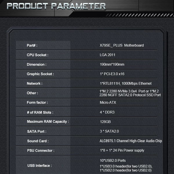 X79SE alaplap, Intel foglalat, LGA 2011 CPU processzorok, asztali alaplap