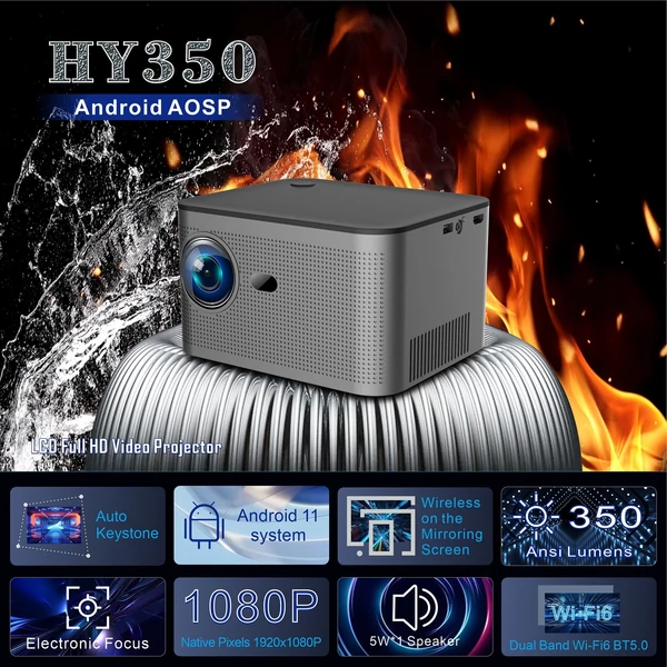 FHD 1080P 350 Lumen 4K projektor, üzleti, irodai, kollégiumi