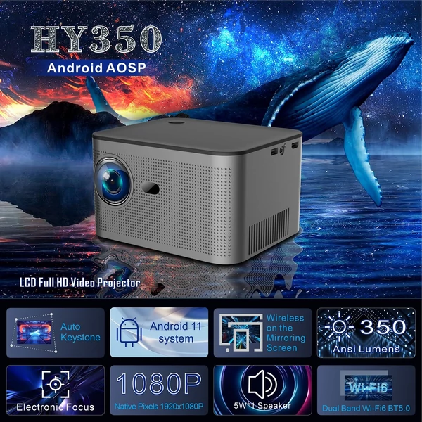 FHD 1080P 350 Lumen 4K projektor, üzleti, irodai, kollégiumi