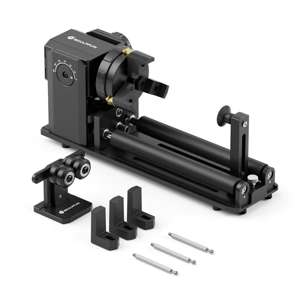 SCULPFUN RA Pro Max 4 az 1-ben forgó tokmány lézergravírozóhoz, Y tengelyű többfunkciós forgóhenger