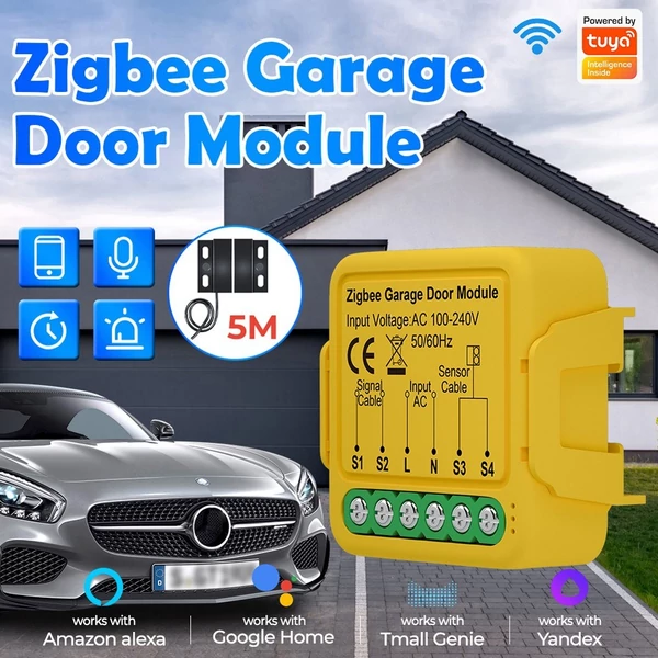 Tuya ZigBee intelligens garázsajtó vezérlő modul mobiltelefon távirányító Tuya APP vezérlő