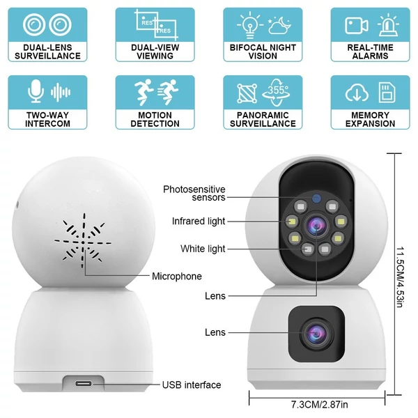 1080P intelligens WiFi vezeték nélküli monitor kamera