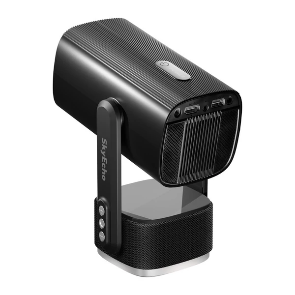 SkyEcho FreeONE Pro 1080P mini projektor, 4K videó projektor újratölthető elemmel