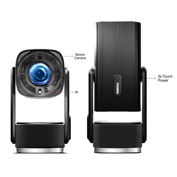 SkyEcho FreeONE Pro 1080P mini projektor, 4K videó projektor újratölthető elemmel