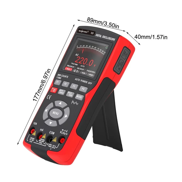 2 az 1-ben kézi LCD digitális multiméter és oszcilloszkóp