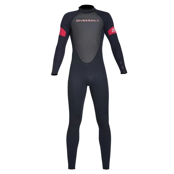 DIVE&SAIL teljes testű búvárruha 3 mm-es hosszú ujjú, vastagított melegséggel búvárkodáshoz - Férfi, 2XL méret