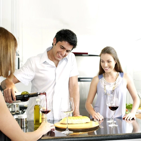 CIRCLE JOY Fast Wine Decanter rozsdamentes acél borkiöntő eszköz, mini vörösboros palack levegőztető