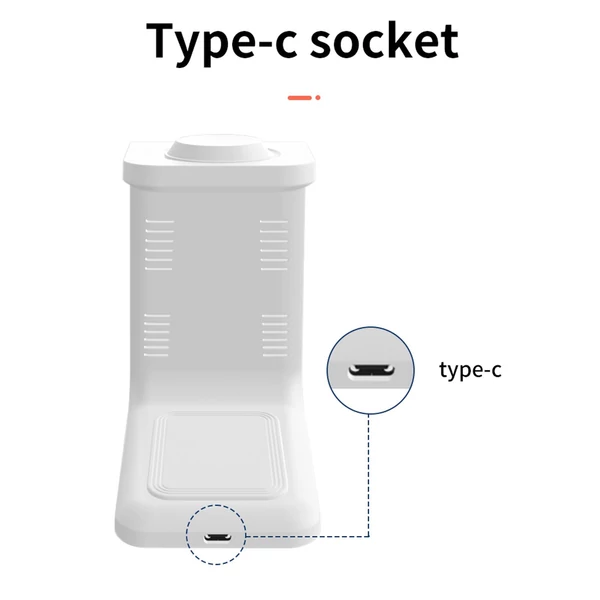 Intelligens 3 az 1-ben vezeték nélküli mágneses töltőállvány Q_I gyorstöltő dokkolóállomás - Fekete