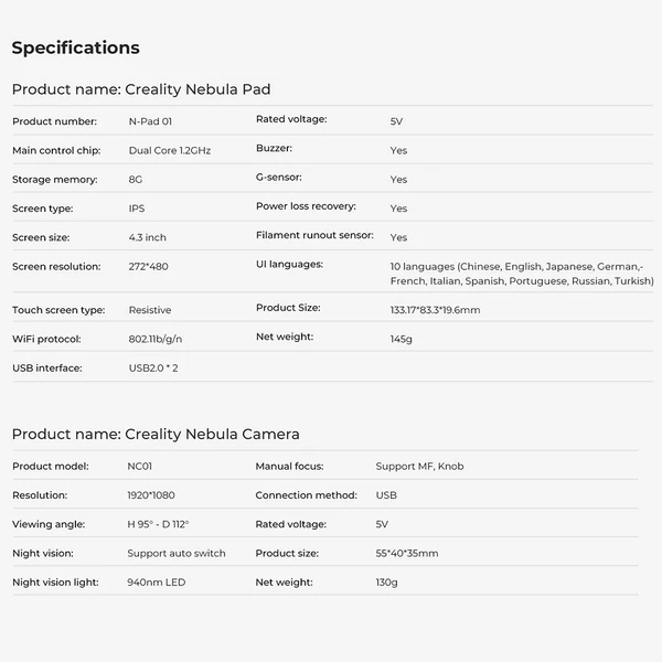 Creality Nebula Smart készlet, Ender-3 (32 bites alaplap)/ Ender-3 Pro/ Ender-3 V2/ Ender-3 V2 NEO/ Ender 3V3 KE / Ender 3V3 SE számára