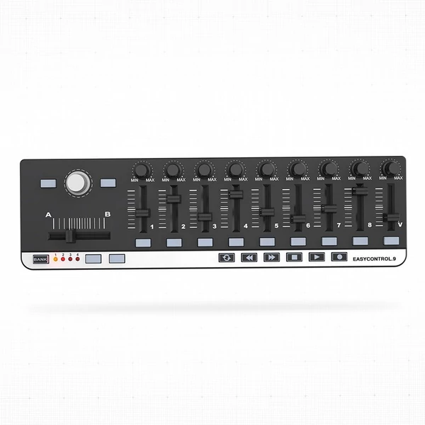 Worlde EasyControl.9 hordozható mini USB 9 Slim-Line Control MIDI vezérlő