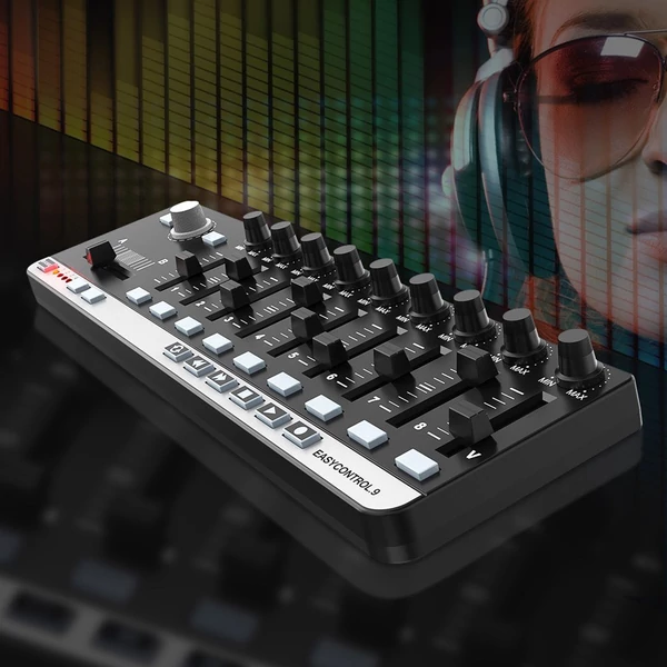 Worlde EasyControl.9 hordozható mini USB 9 Slim-Line Control MIDI vezérlő