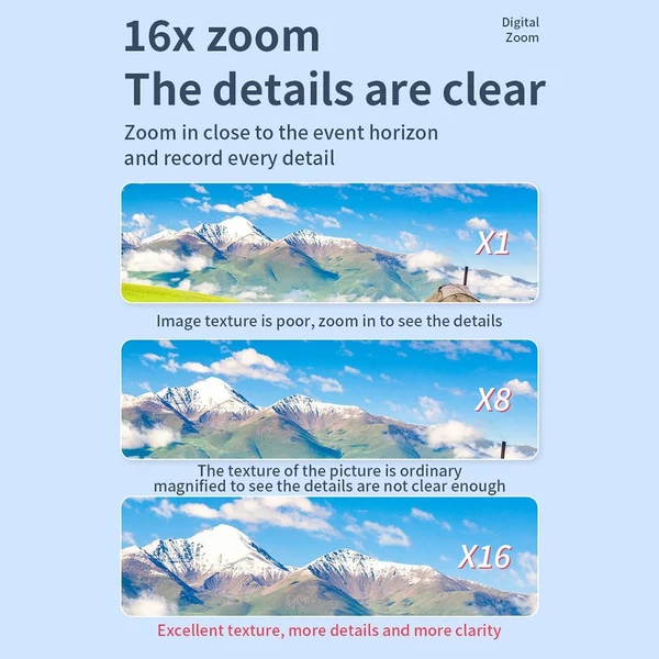 2,88 hüvelykes képernyő, 4K digitális fényképezőgép digitális videokamera - Fehér