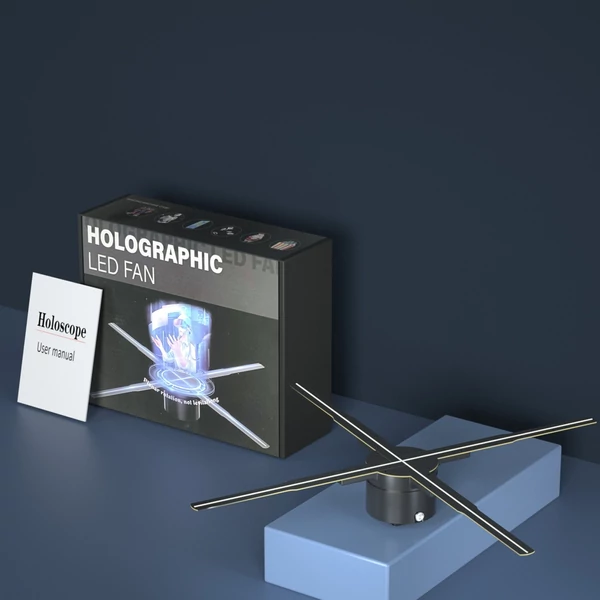 3D hologram projektor, reklám kijelző ventilátor falra szerelhető lejátszó 3D szabad szemmel
