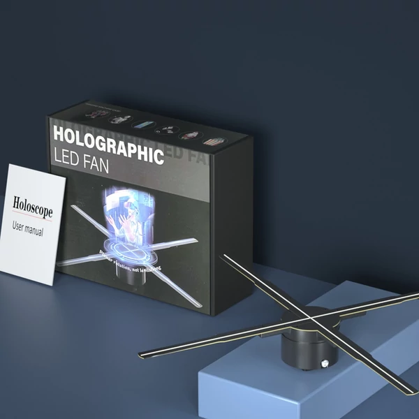 3D hologram projektor, reklám kijelző ventilátor falra szerelhető lejátszó 3D szabad szemmel