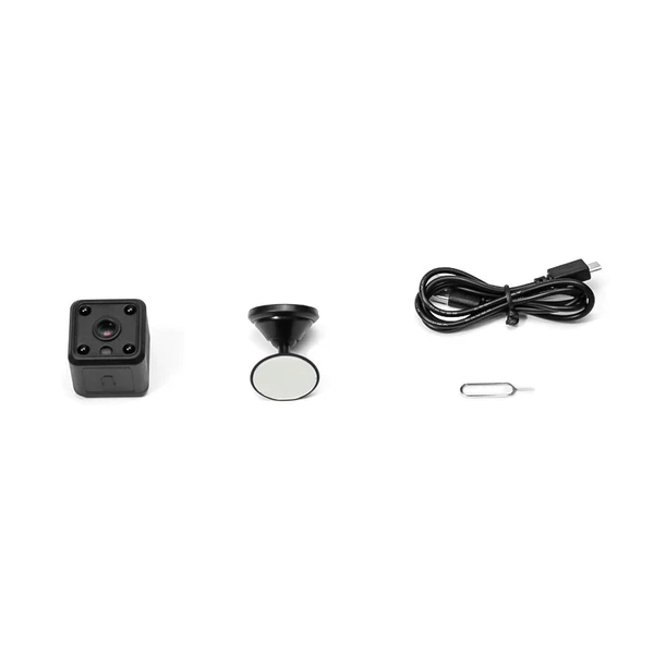 1080P mini kamera, Full HD videokamera 155°-os széles látószöggel, IR éjszakai látás, mozgásérzékelés