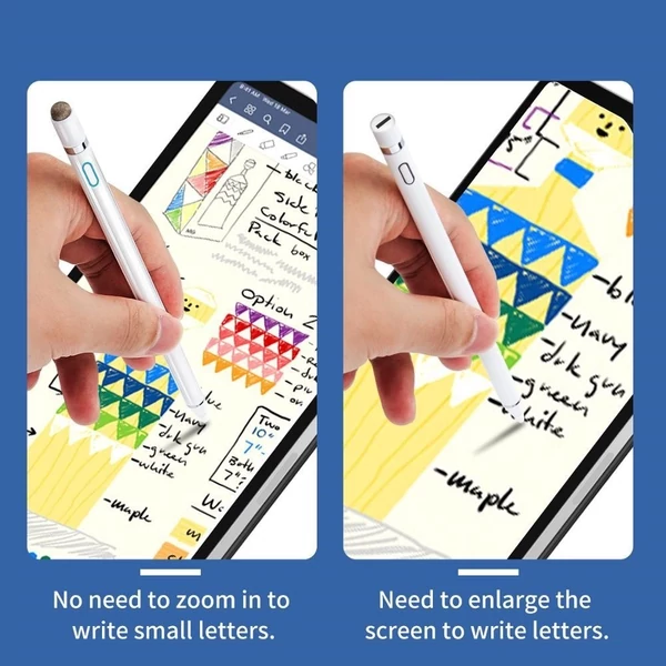 Aktív kapacitív toll, iPad Stylus IOS Android kompatibilis mobiltelefon tábla univerzális fehér