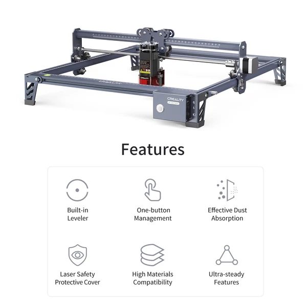 Creality CR-Laser Falcon lézergravírozó 10000mm/perc gravírozási sebesség - 5W