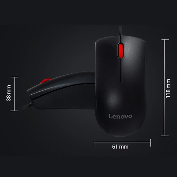 Lenovo M220L nagy pontosságú 1000 DPI vezetékes egér laptophoz, számítógéphez
