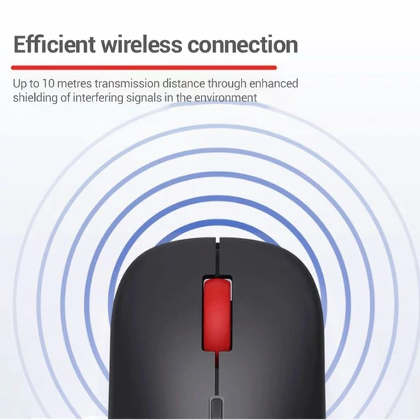 Lenovo M25 Ergonomikus vezeték nélküli egér 2.4G csatlakozással Win10 és MacOS rendszerhez - Fekete