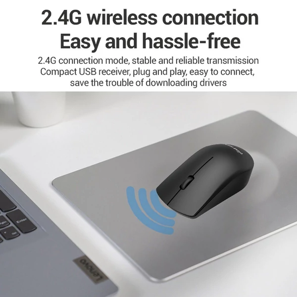 Lenovo M211 vezeték nélküli egér: 2.4G, 1200DPI, ergonómikus kialakítás, laptophoz, PC-hez