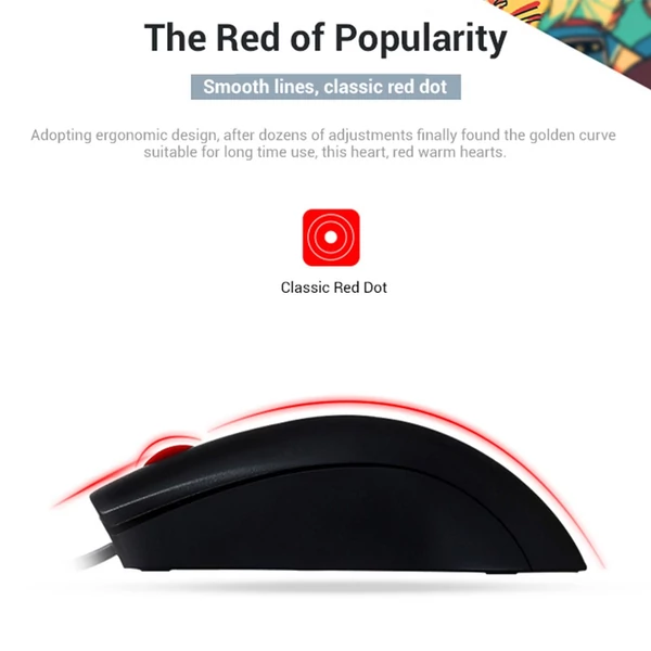 Lenovo M120PRO nagy pontosságú 1600DPI vezetékes egér