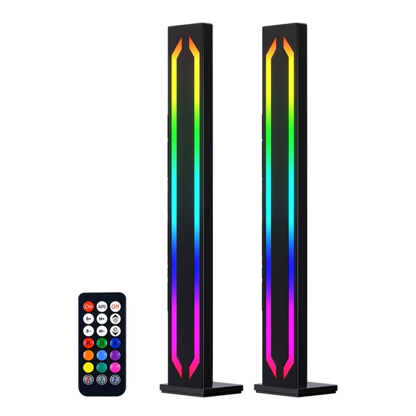 Zenefelvevő lámpa, LED BT környezeti fény RGB Fantom szín - 2db, Fekete