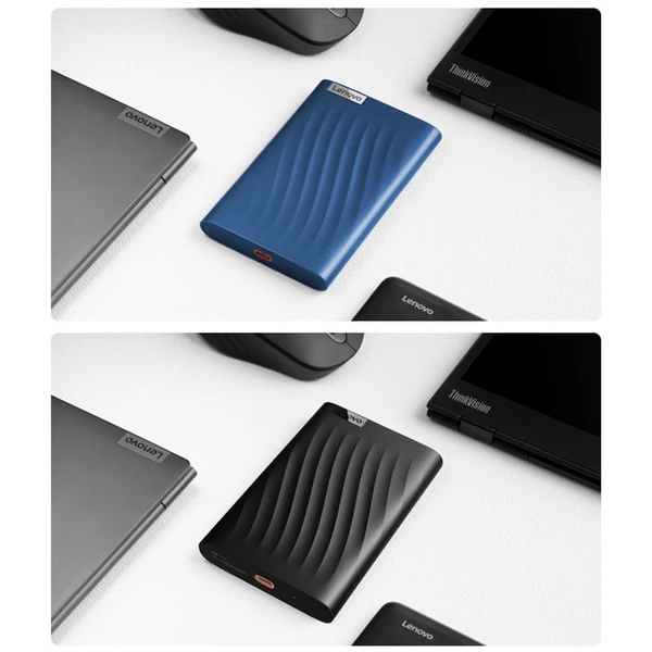 Lenovo F309 Lite hordozható merevlemez SSD – ultragyors, nagy kapacitású mobil tárolási megoldás - Fekete, 1TB