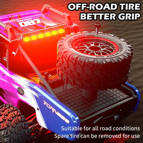 2,4 GHz-es 70 km/h 4WD távirányítós terepjáró autó - 1 akkumulátor