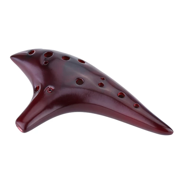 Ocarina Flute Alto C Smoked Burn Submarine stílusú hangszer, 12 lyukú kerámia